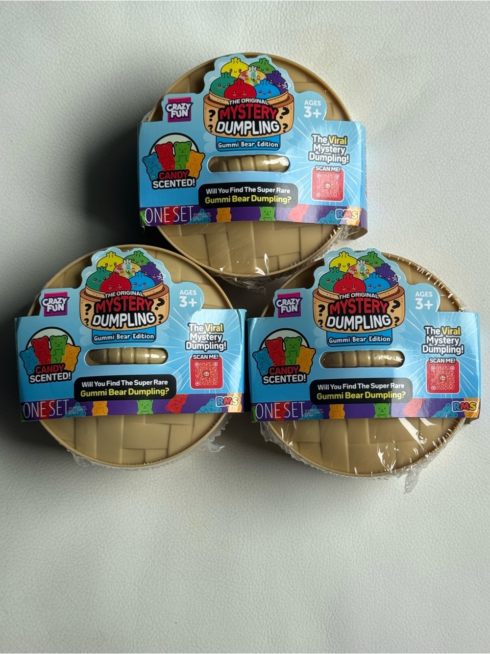 Crazy Fun RMS Mystery Dumpling Squishy Bun Gummi Bear Edition Candy Scented 3